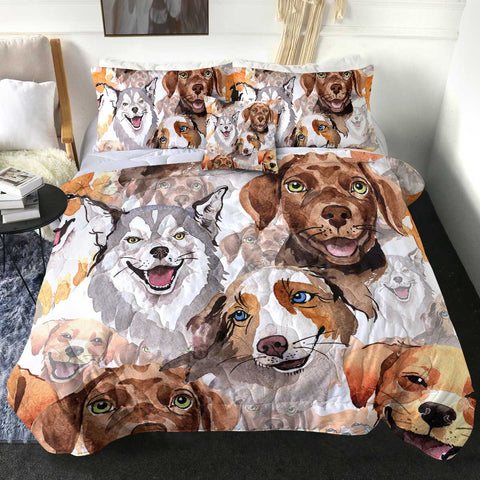 Image of 4 Pieces Doggo SWBD1654 Comforter Set