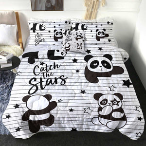 4 Pieces Star Panda SWBD1656 Comforter Set