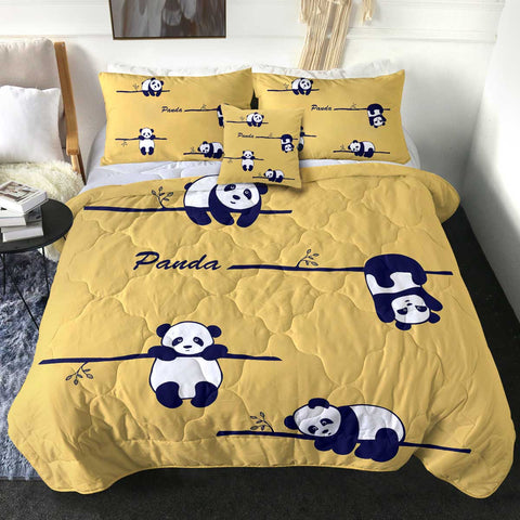 Image of 4 Pieces Pandas SWBD1664 Comforter Set