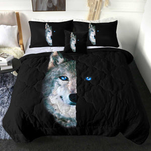 4 Pieces Half Wolf SWBD1675 Comforter Set