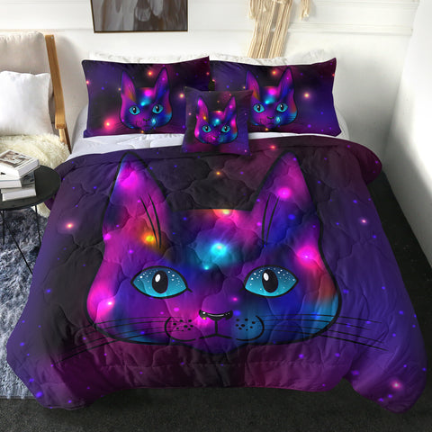 Image of 4 Pieces Cat's Eye SWBD1744 Comforter Set