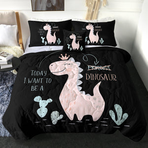 4 Pieces Dino Princess SWBD1747 Comforter Set