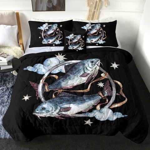 Image of 4 Pieces Pisces SWBD1749 Comforter Set