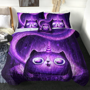 4 Pieces Mystique Cat SWBD1756 Comforter Set