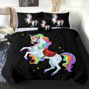 4 Pieces Unicorn SWBD1757 Comforter Set
