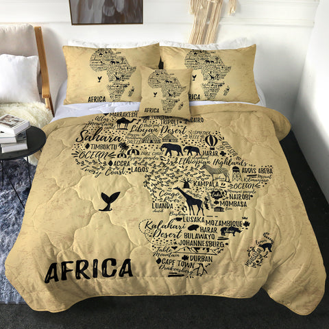 Image of 4 Pieces Africa SWBD1760 Comforter Set