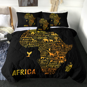 4 Pieces Africa SWBD1761 Comforter Set