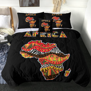 4 Pieces Africa SWBD1824 Comforter Set