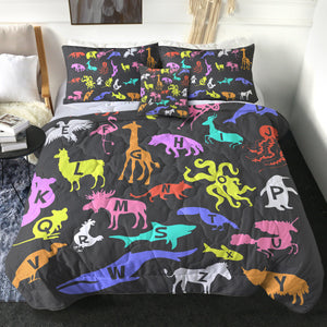 4 Pieces Animal Letters SWBD1825 Comforter Set