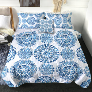 4 Pieces Snowflakes SWBD1832 Comforter Set