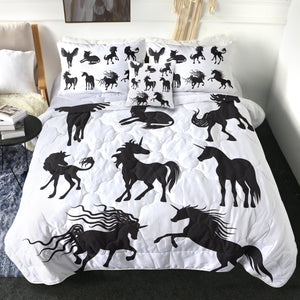 4 Pieces Unicorn Shadows SWBD1833 Comforter Set