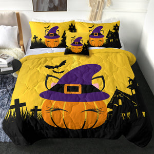 4 Pieces Halloween Pumpkin SWBD1851 Comforter Set