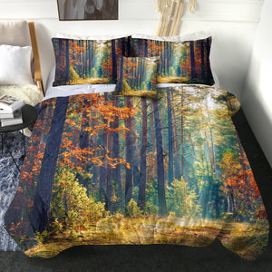 4 Pieces Fall Forest SWBD1892 Comforter Set