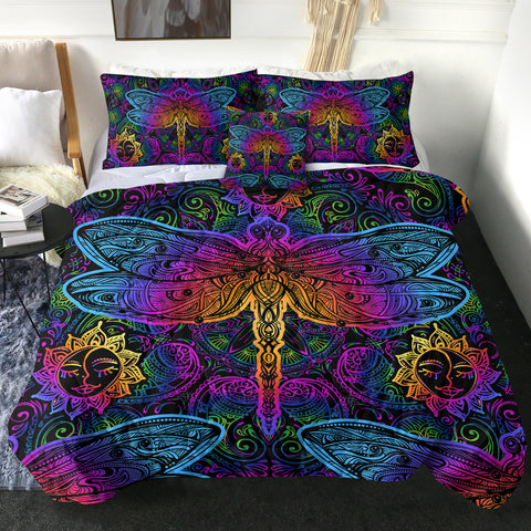Image of 4 Pieces Mutated Dragonfly SWBD1895 Comforter Set