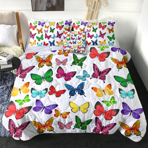 Image of 4 Pieces Butterflies SWBD1898 Comforter Set