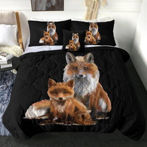 4 Pieces Foxes SWBD1905 Comforter Set
