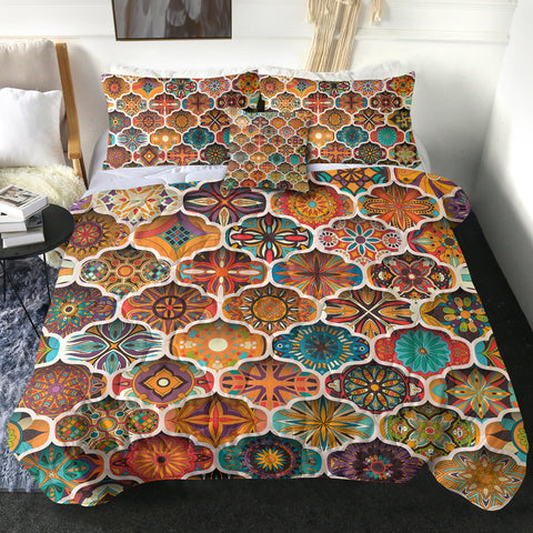 Image of 4 Pieces Floor Tiles SWBD1906 Comforter Set