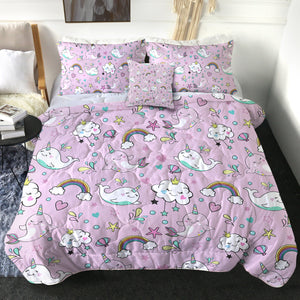 4 Pieces Magical Narwhal SWBD1909 Comforter Set