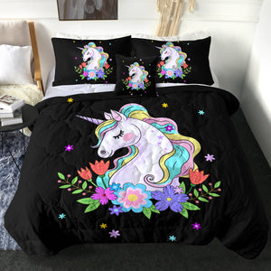 4 Pieces Starry Unicorn SWBD1913 Comforter Set