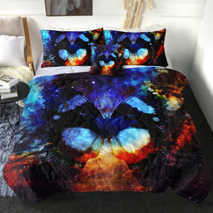 4 Pieces Space Butterfly SWBD2003 Comforter Set