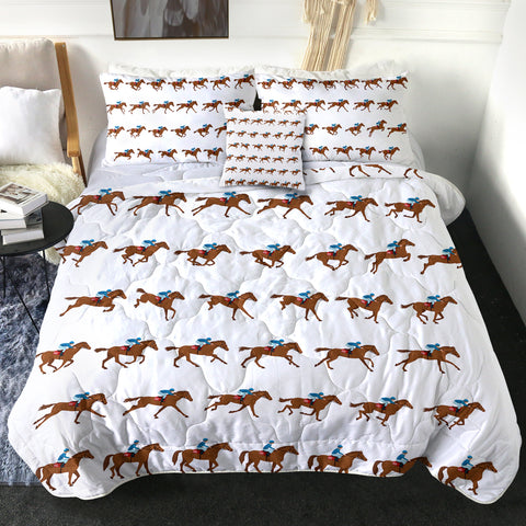 Image of 4 Pieces Horse Rider SWBD2004 Comforter Set