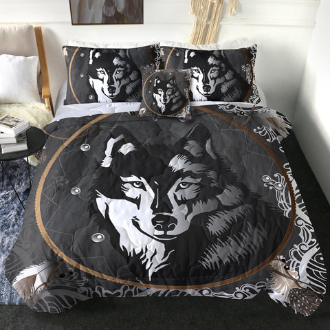 Image of 4 Pieces Wolf SWBD2011 Comforter Set