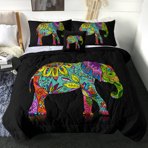 4 Pieces Elephant SWBD2014 Comforter Set