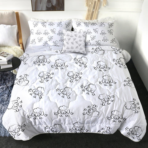 Image of 4 Pieces Sheeps SWBD2015 Comforter Set