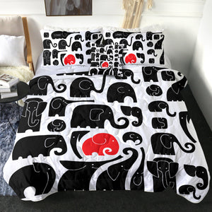 4 Pieces Elephants SWBD2020 Comforter Set