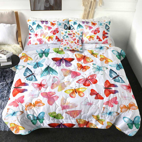 Image of 4 Pieces Butterflies SWBD2029 Comforter Set