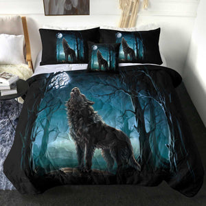 4 Pieces Lone Wolf SWBD2030 Comforter Set