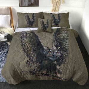 4 Pieces Owl SWBD2040 Comforter Set