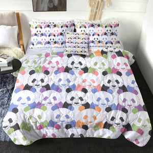 4 Pieces Panda Patterns SWBD2043 Comforter Set