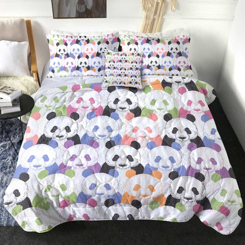 Image of 4 Pieces Panda Patterns SWBD2043 Comforter Set