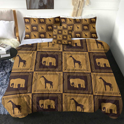 Image of 4 Pieces Animal Boxes SWBD2053 Comforter Set