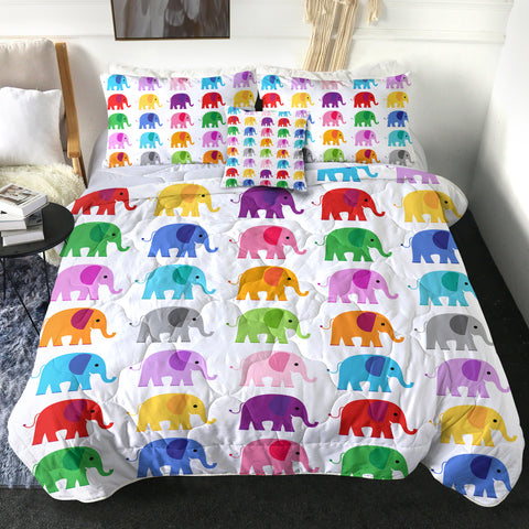 Image of 4 Pieces Elephants SWBD2060 Comforter Set