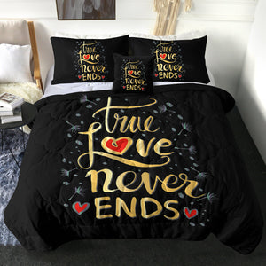 4 Pieces True Love Never Ends SWBD2072 Comforter Set