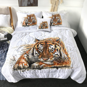 4 Pieces Tiger SWBD2074 Comforter Set