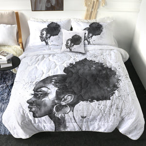 4 Pieces Afro HairSWBD2078 Comforter Set