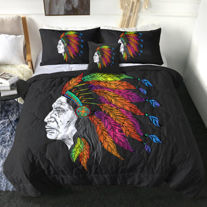 4 Pieces Native American SWBD2079 Comforter Set