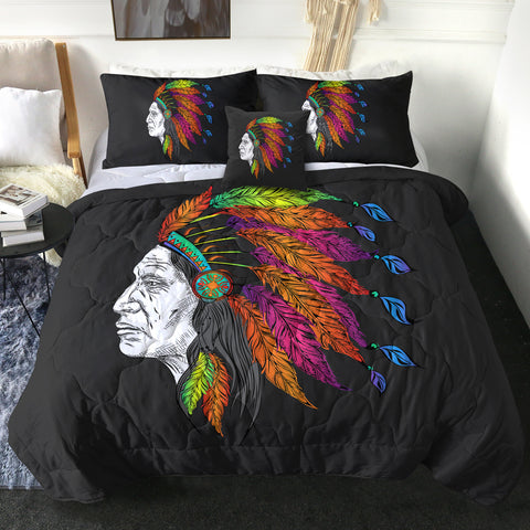 Image of 4 Pieces Native American SWBD2079 Comforter Set