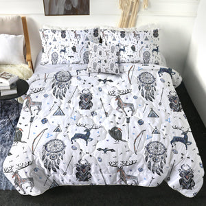 4 Pieces Winter Themed SWBD2172 Comforter Set