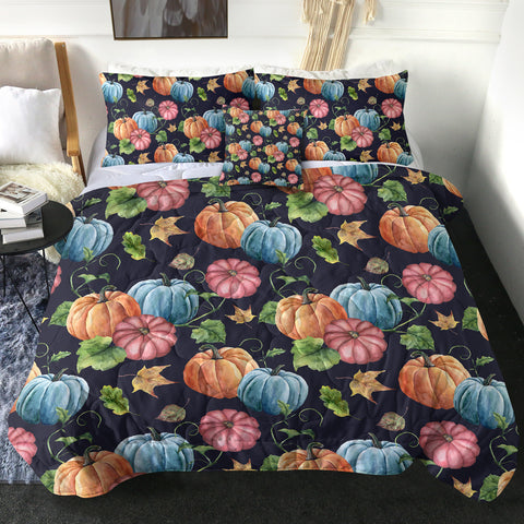 Image of 4 Pieces Pumpkins SWBD2176 Comforter Set