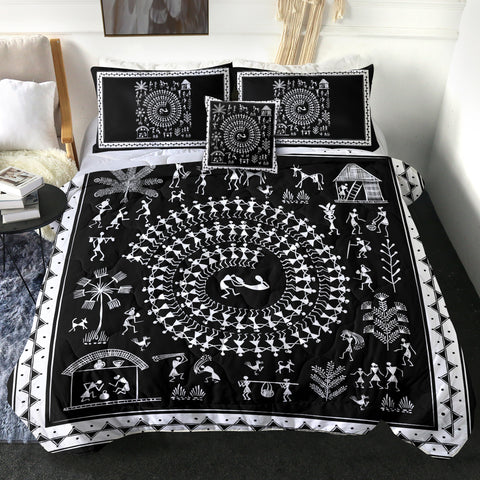 Image of 4 Pieces Communal Tribe SWBD2177 Comforter Set