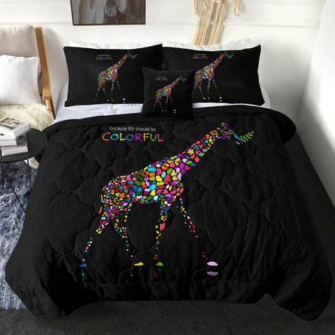 Image of 4 Pieces Giraffe SWBD2189 Comforter Set