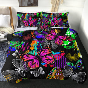 4 Pieces Butterflies SWBD2228 Comforter Set