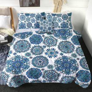 4 Pieces Snowflakes SWBD2231 Comforter Set