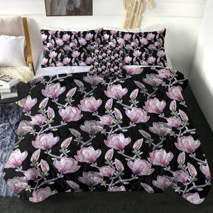 4 Pieces Cherry Blossom SWBD2233 Comforter Set