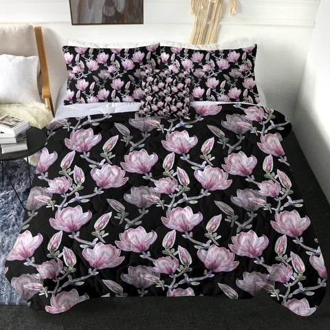 Image of 4 Pieces Cherry Blossom SWBD2233 Comforter Set