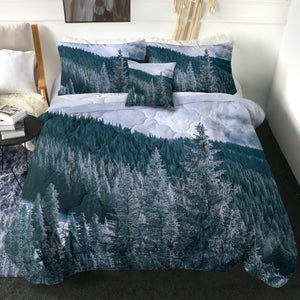 4 Pieces Winter Forest SWBD2250 Comforter Set